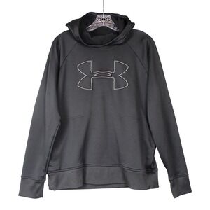 Under‎ Armour Pullover Hoodie ColdGear Loose Fit Black Large